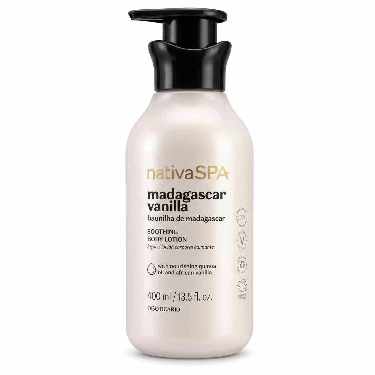 Lait Corps Hydratant Nativa SPA Vanille de Madagascar