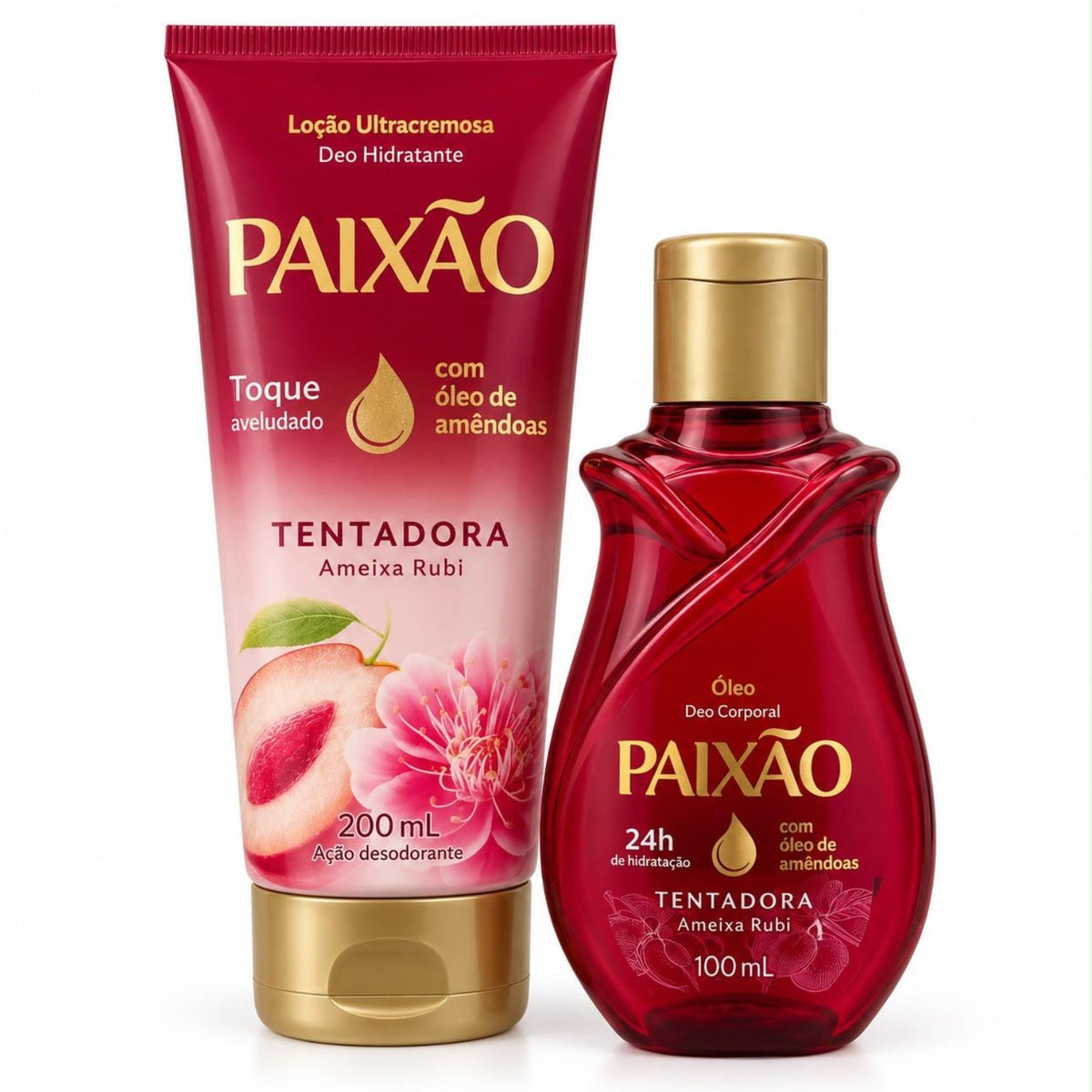 Kit Paixão Tentadora Ameixa Rubi – Loção 200 ml + Óleo Corporal 100 ml