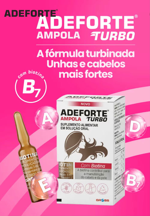 Adeforte® Turbo com Biotina – Vitaminas A, D e E + Biotina