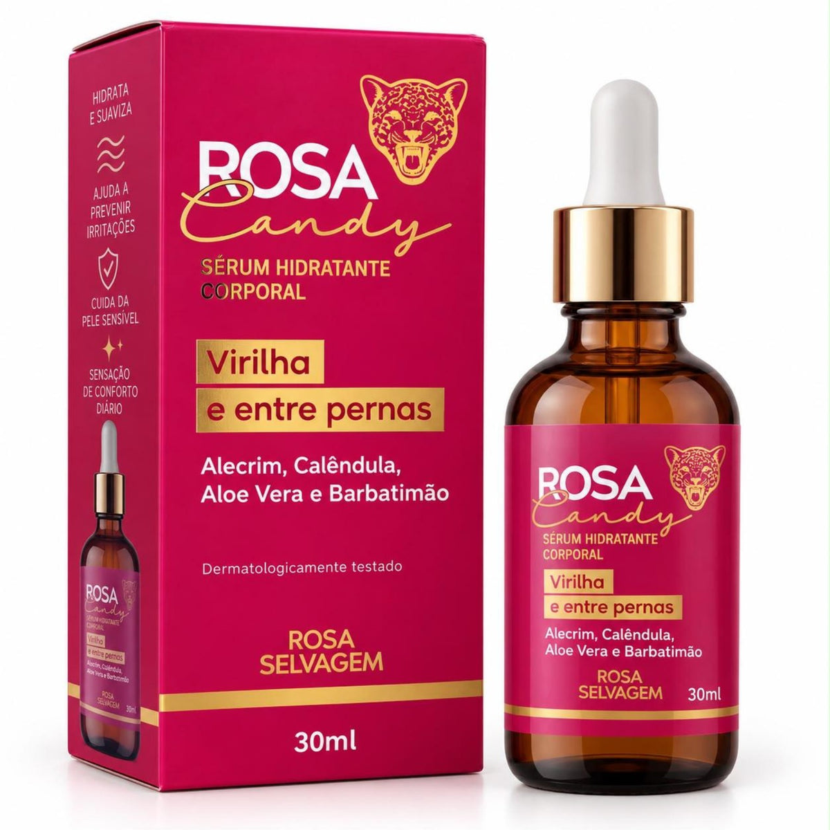 Rosa Candy Rosa Selvagem – Sérum Hidratante Corporal 30 ml
